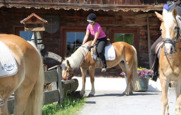 Reitausflug zum Bauernhof